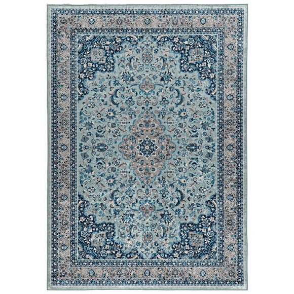 5' x 7' Linon Hand Tufted Trio Flourish Blue Rug 5' X 7' 5' x 7' Linon Hand Tufted Trio Flourish Blue Rug 5' X 7'